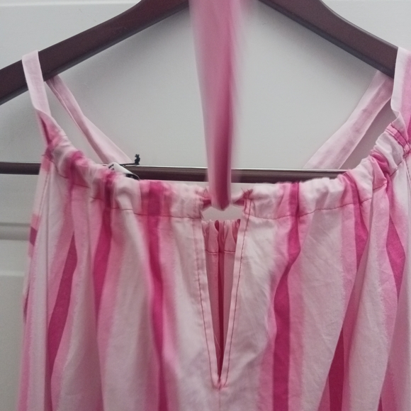 Chic Pink and White Striped Maxi Dress - Picture 10 of 11